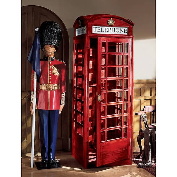 Red telephone box display cabinet hotsell