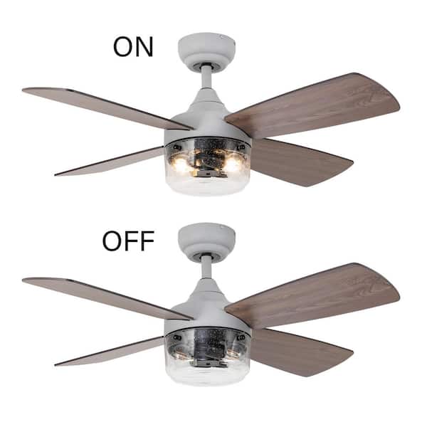 Yvette 42 in. 2-Light Indoor Gray Ceiling Fan with Remote-Control