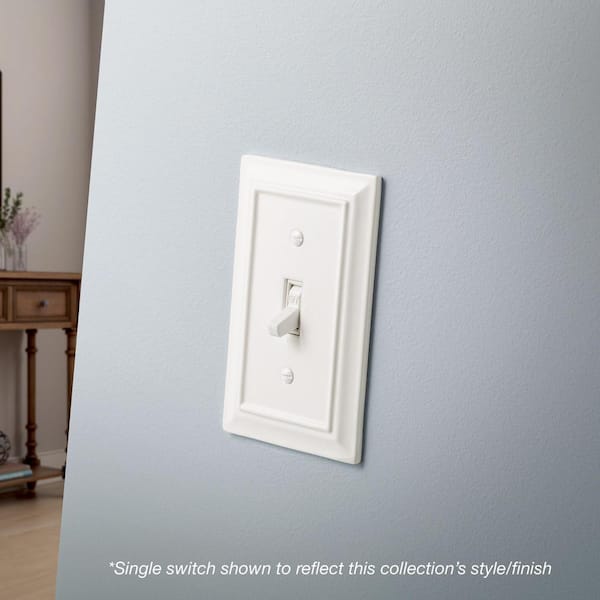 (1-Pack) Derby 1-Gang White Switch/Toggle Outlet Plastic Wall Plate