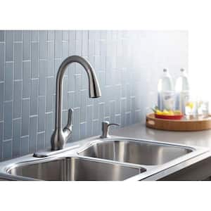 Barossa Single-Handle Pull-Down Sprayer Kitchen Faucet with Soap/Lotion Dispenser in Vibrant Stainless