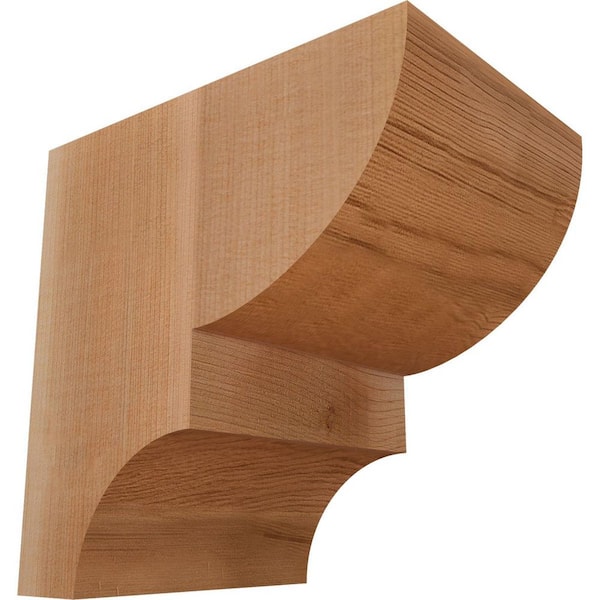 Ekena Millwork 5-1/2 in. x 8 in. x 8 in. Western Red Cedar Ridgewood Smooth Corbel