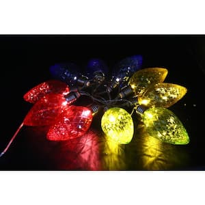 Multi-Colored Decorative String with 10 LED Bulbs and Timer