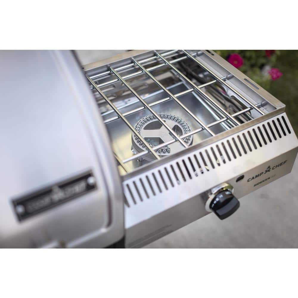 Stainless Steel Side Burner Grill Accessory with Griddle