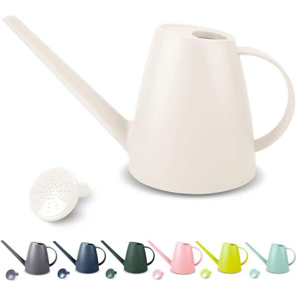 1. 8L (1/2 Gal. ) White Plastic Watering Can-Small Size for Indoor/Outdoor Plants, Houseplants and Garden Flowers-1Pack