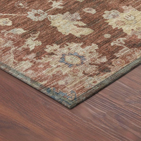 Chantille Machine Washable Indoor/Outdoor Abstract ACN2355 Paprika 2 ft. x 3 ft. Accent Rug