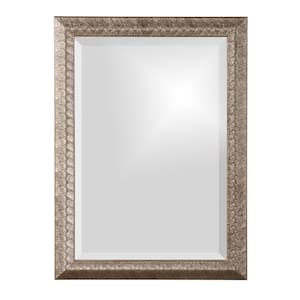 Medium Rectangle Silver Leaf Beveled Glass Contemporary Mirror (28 in. H x 20 in. W)