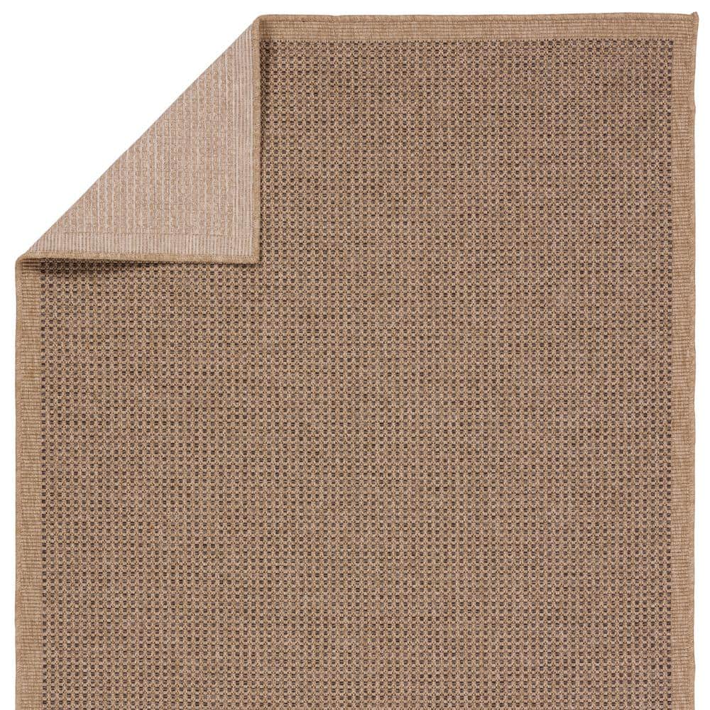 Black and Brown Synthetic Flat Woven Kids Rug, 5' x 8'