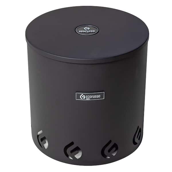 El Campo 10.6 in. Matte Black Fire Pit with Wax Fuel