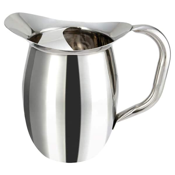 Winco 64 fl. oz. Stainless Steel Bell Pitcher with Ice Catcher WPB-2C ...