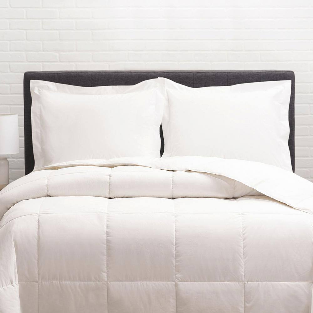 Cozy Clouds Luxurious Cotton Twill White Standard Shams, Set of 2