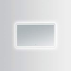 Hermes 56 in. W x 36 in. H Frameless Rectangular LED Light Bathroom Vanity Mirror