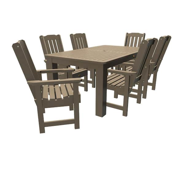 Highwood Springville 7-Pieces 42 in. to 72 in. Dining Set