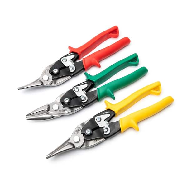 Crescent Wiss Straight, Left, and Right Cut Aviation Snip Set (3-Piece)