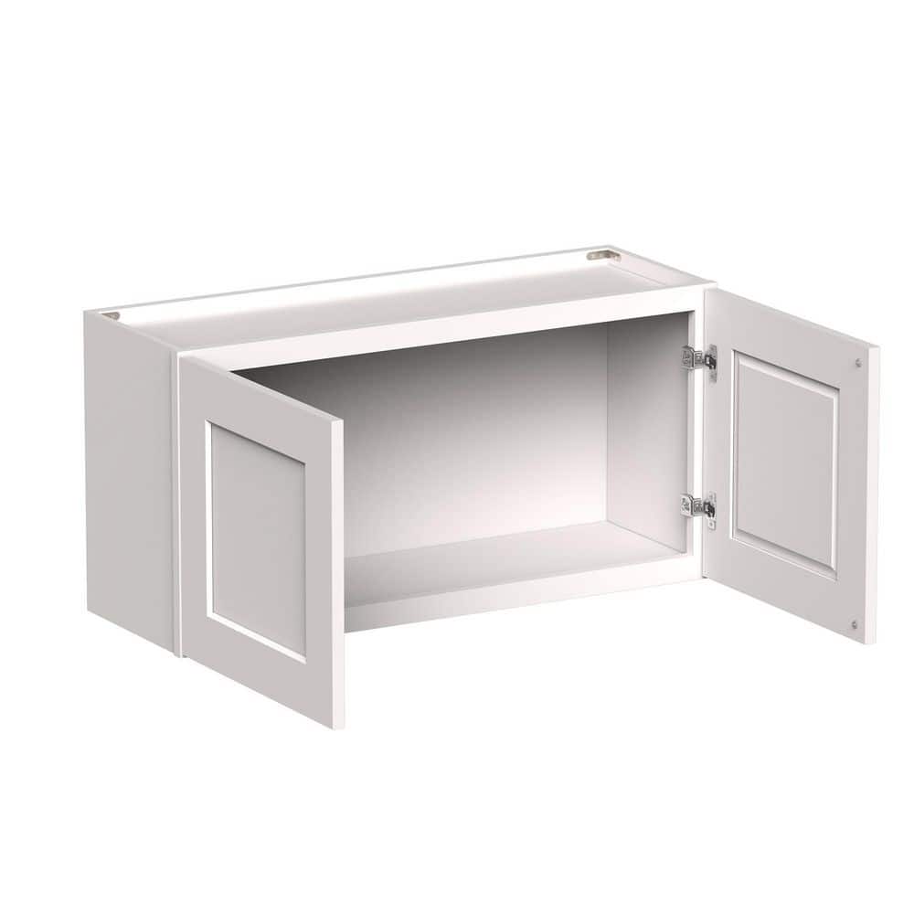 36 in. W x 12 in. D x 18 in. H HDF Ready to Assemble Short Wall Cabinet Kitchen Cabinet in White w/ 2 Doors price history on PriceWatchPro