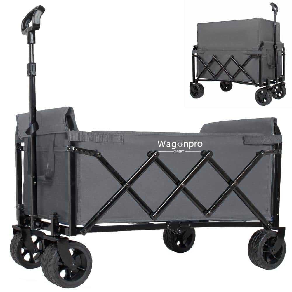 3 cu. ft. Expandable Dual-Layer Utility  Wagon Garden Car with 5 in. Wheels - Gray price history on PriceWatchPro