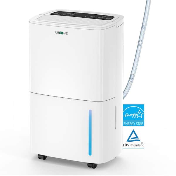 150 pt. Energy Star for 7,000 sq.ft. Damp Rooms Dehumidifier with Built-In Pump, Large Bucket, for Basement in White