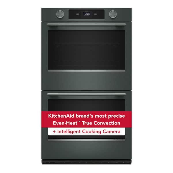 30 in. Smart Double Electric Wall Oven with Intelligent Cooking Camera in Juniper