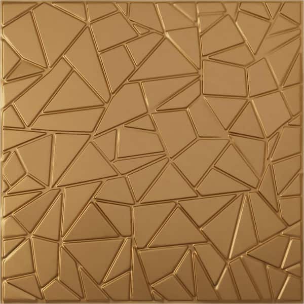 Ekena Millwork 19 5/8 in. x 19 5/8 in. Elwod EnduraWall Decorative 3D Wall Panel, Gold (12-Pack for 32.04 Sq. Ft.)