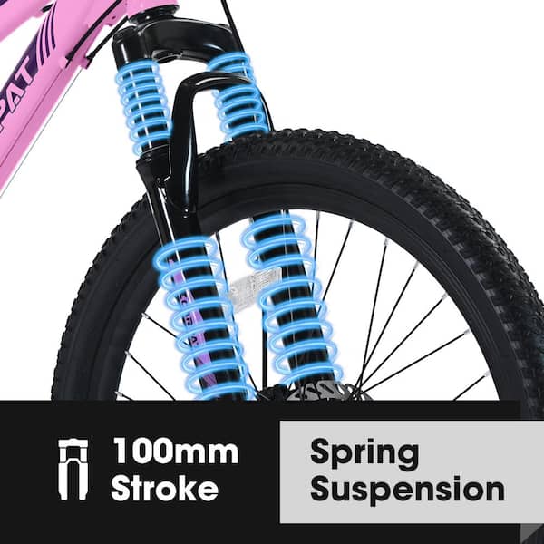24 in. Pink Girls and Boys Shimano 21-Speed Mountain Bike