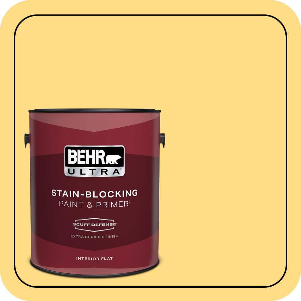 1 gal. #340B-5 Yellow Brick Road Extra Durable Flat Interior Paint & Primer price history on PriceWatchPro