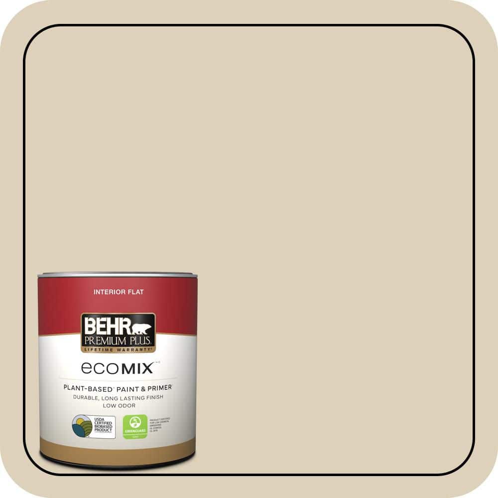 1 qt. #BWC-26 Stucco Tan Flat EcoMix Plant-Based Interior Paint & Primer price history on PriceWatchPro