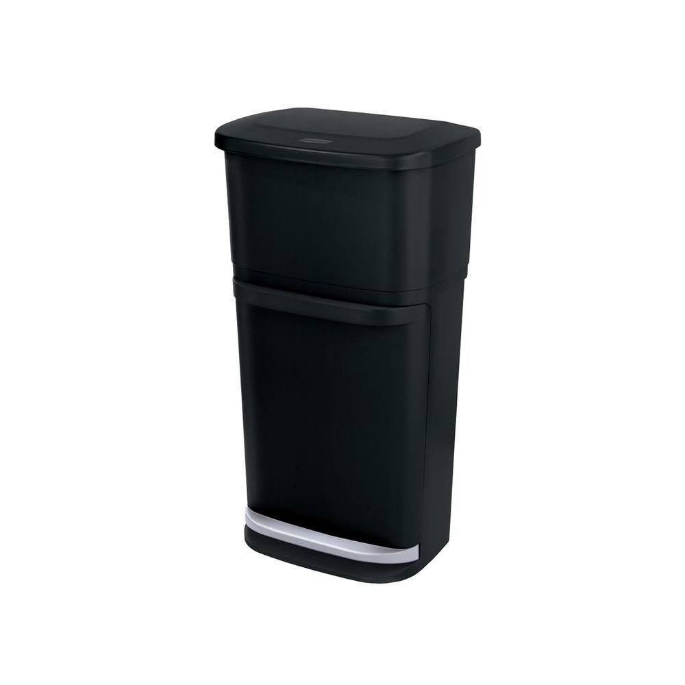 UPC 071691459996 product image for Rubbermaid 13.2 Gal. 2-in-1 Indoor Recycling Bin, Black | upcitemdb.com
