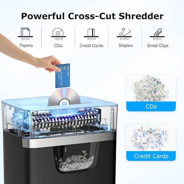 Lukyamzn 14-Sheet Cross Cut Paper Shredder with P-4 Security