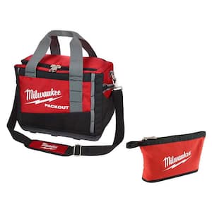 15 in. PACKOUT Tool Bag with Red Zipper Tool Bag