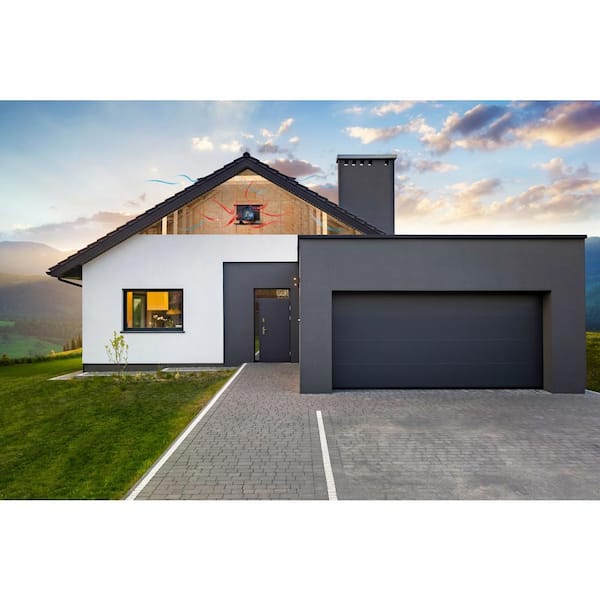 QuietCool - 1945 CFM Smart App Controlled 2-Speed Gable Mount Electric Attic Fan