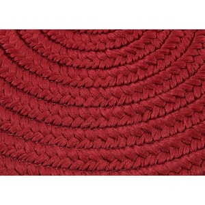 Trends Red 3 ft. x 5 ft. Oval Braided Area Rug