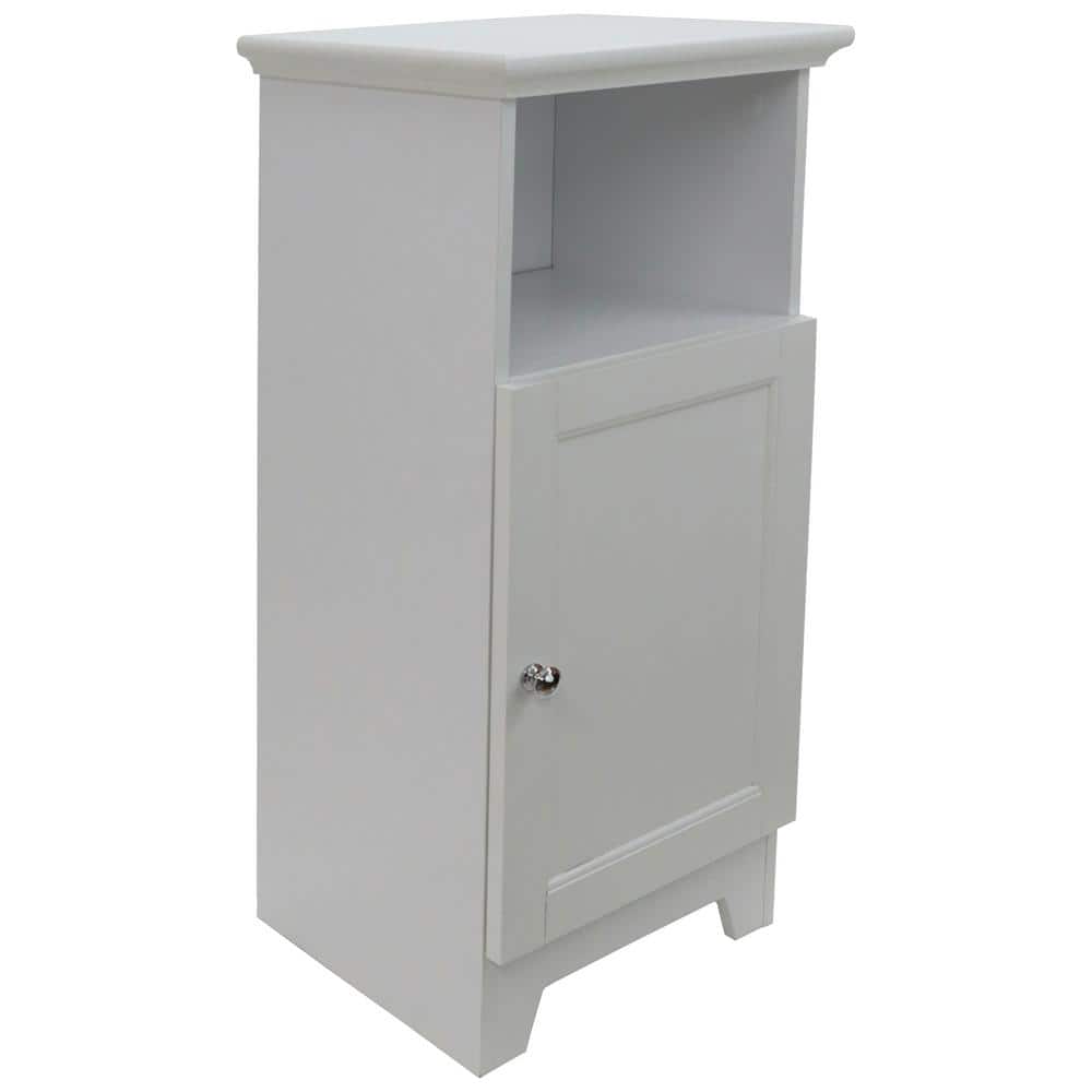White Shaker Style Freestanding Bathroom Cabinet with Adjustable Shelving