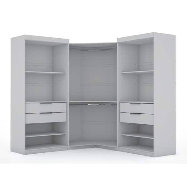 Luxor Ramsey White Open 3-Sectional Corner Closet (Set of 3)