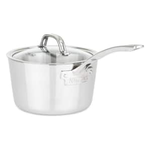 3-Ply Contemporary 3.4 qt. Stainless Steel Saucepan with Lid