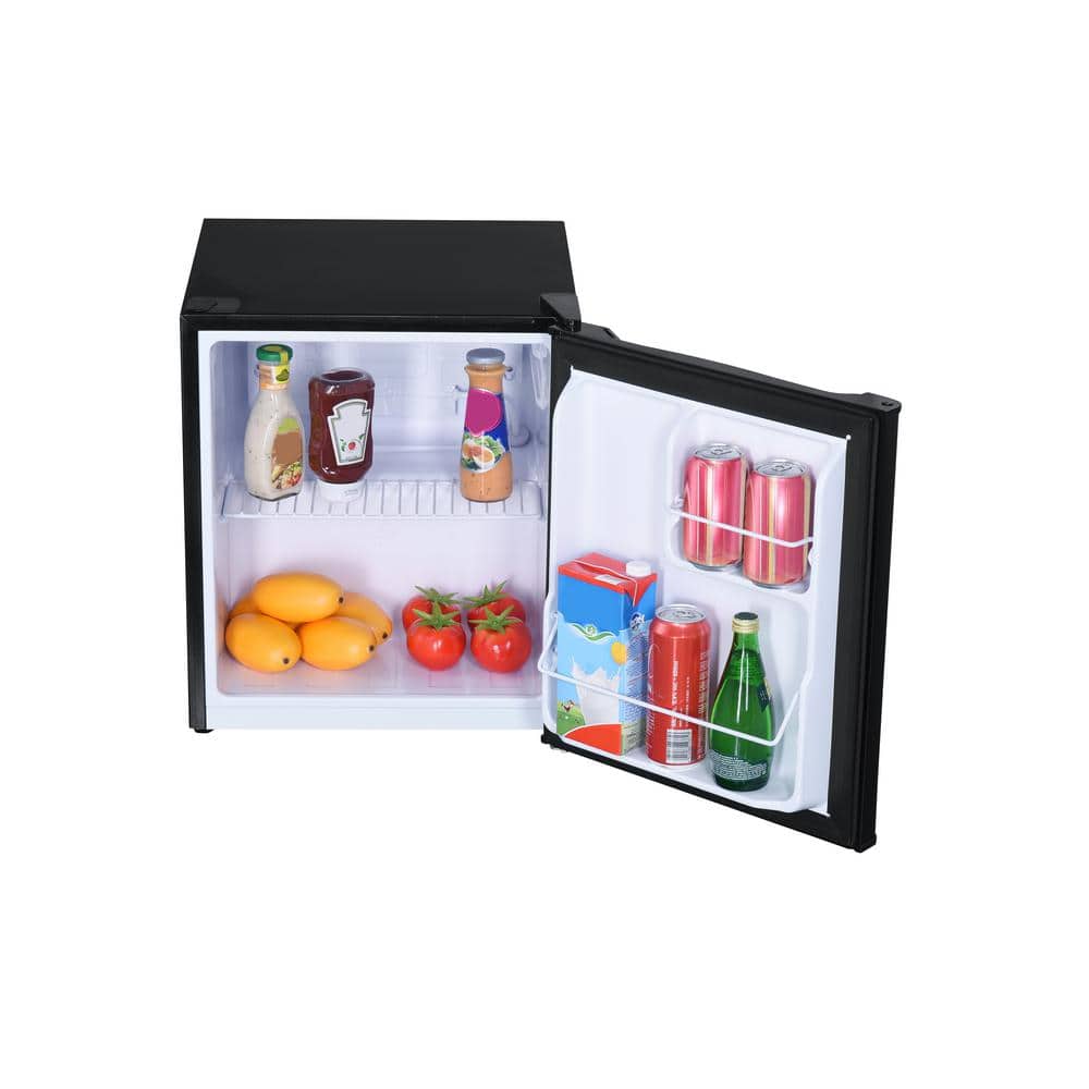 Black Compact Energy Star Mini Fridge with Reversible Door