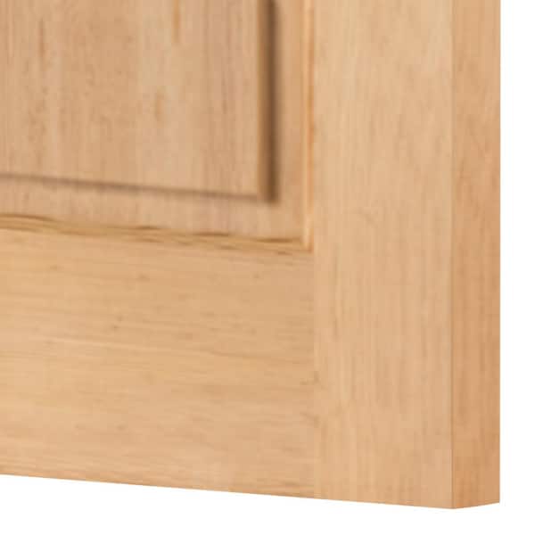 DIY RTA KIT 36in.x80in. Farmhouse Left-Handed 6 Lite Clear Glass Unfinished Hemlock Wood Ready To Assemble Front Door