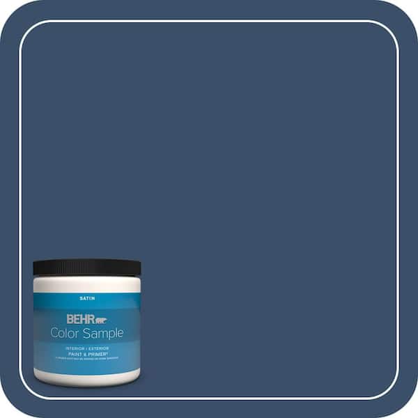 BEHR PREMIUM PLUS 8 oz. #M510-7 Inked Satin Enamel Interior/Exterior Paint & Primer Color Sample