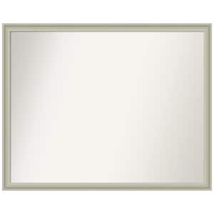 Florence Silver 29.75 in. x 23.75 in. Non-Beveled Casual Rectangle Framed Bathroom Wall Mirror in Silver