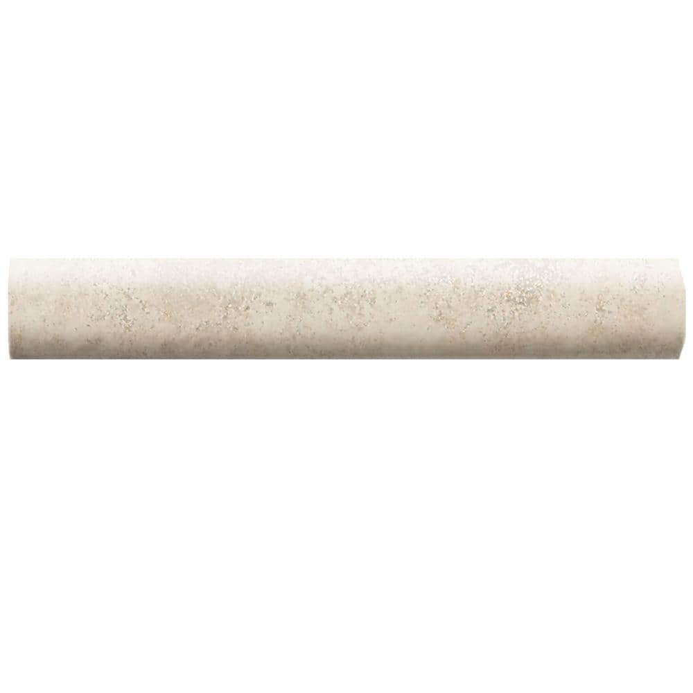 Briton Bone 1 in. x 6 in. Ceramic Quarter Round Wall Tile (0.042 sq. ft. / 