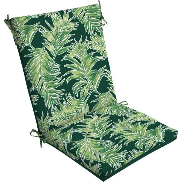 ARDEN SELECTIONS 20 x 44 Emerald Quintana Tropical Outdoor Dining Chair Cushion