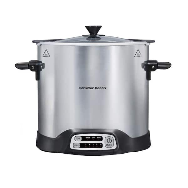 Hamilton Beach - Sear & Cook Stockpot 10 Quart Slow Cooker - Silver