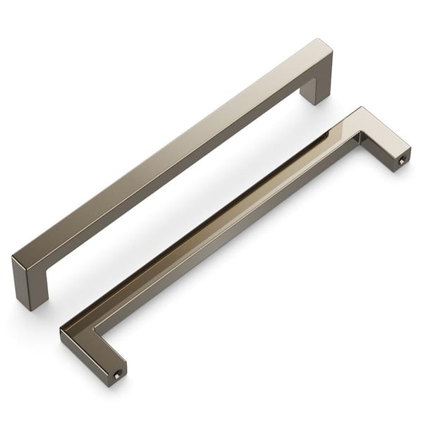 HICKORY HARDWARE Skylight Collection 6-5/16 in. Modern Polished Nickel Bar Pull Handle for Kitchen, Bathroom, Furniture (1-Pack)