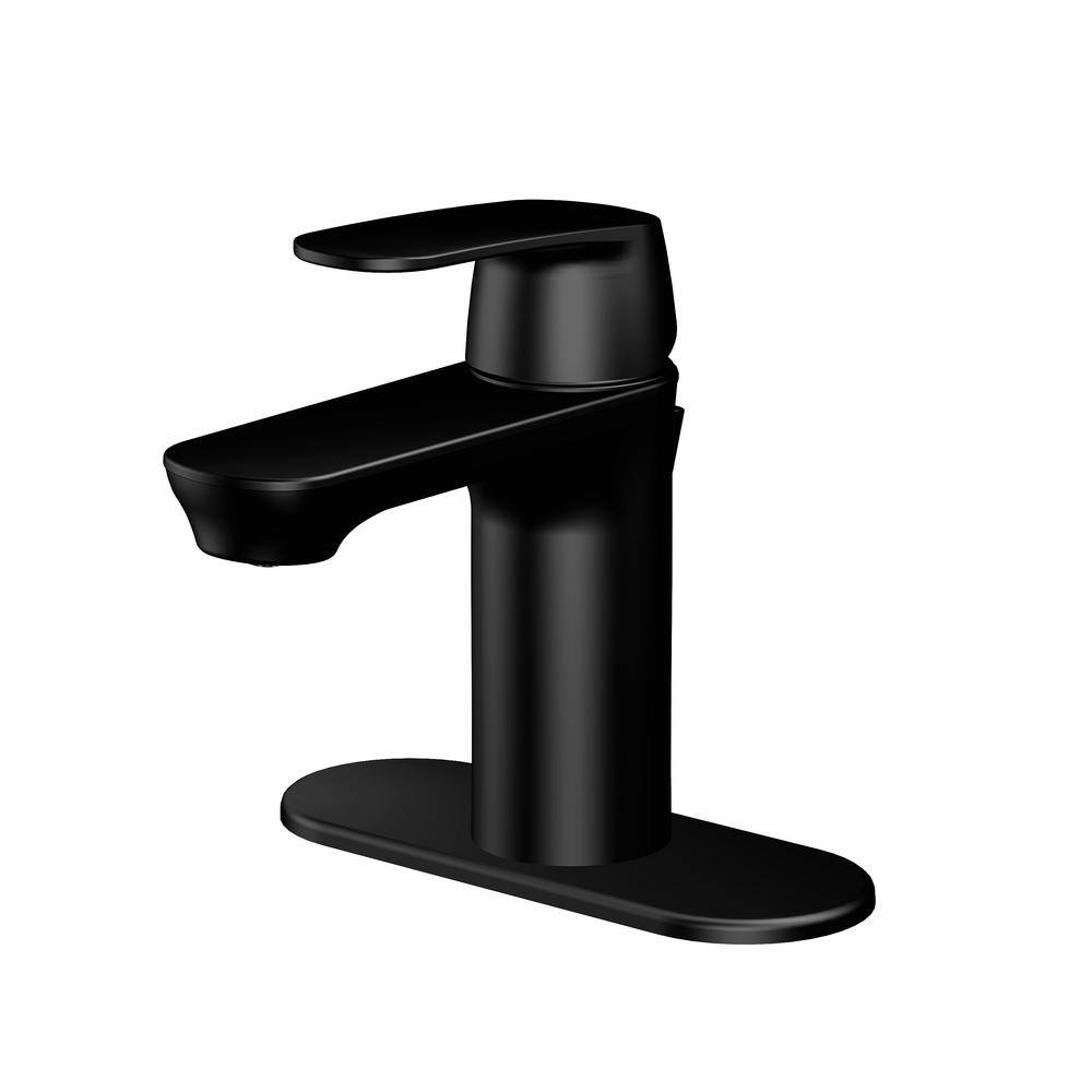 Glacier Bay Foxton Single-Handle Single-Hole Bathroom Faucet in Matte ...