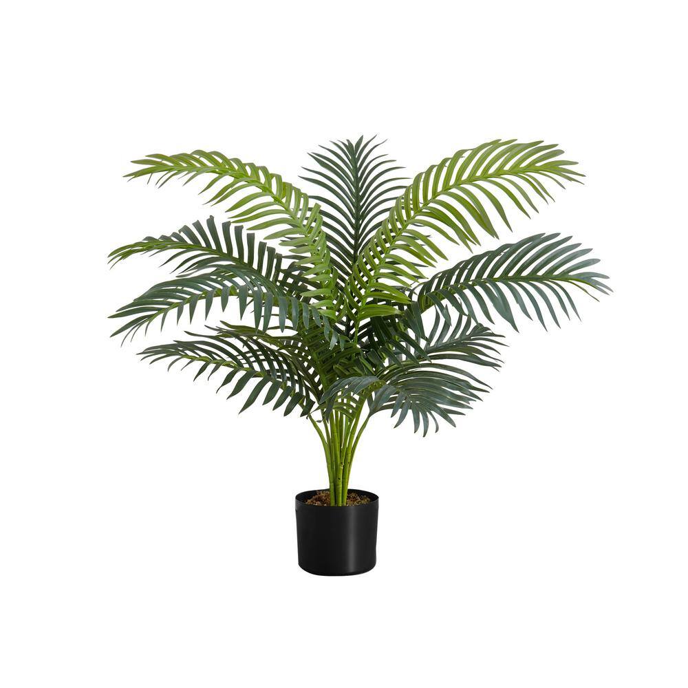 33.5 in. Green Artificial Palm in a Black Plastic Pot