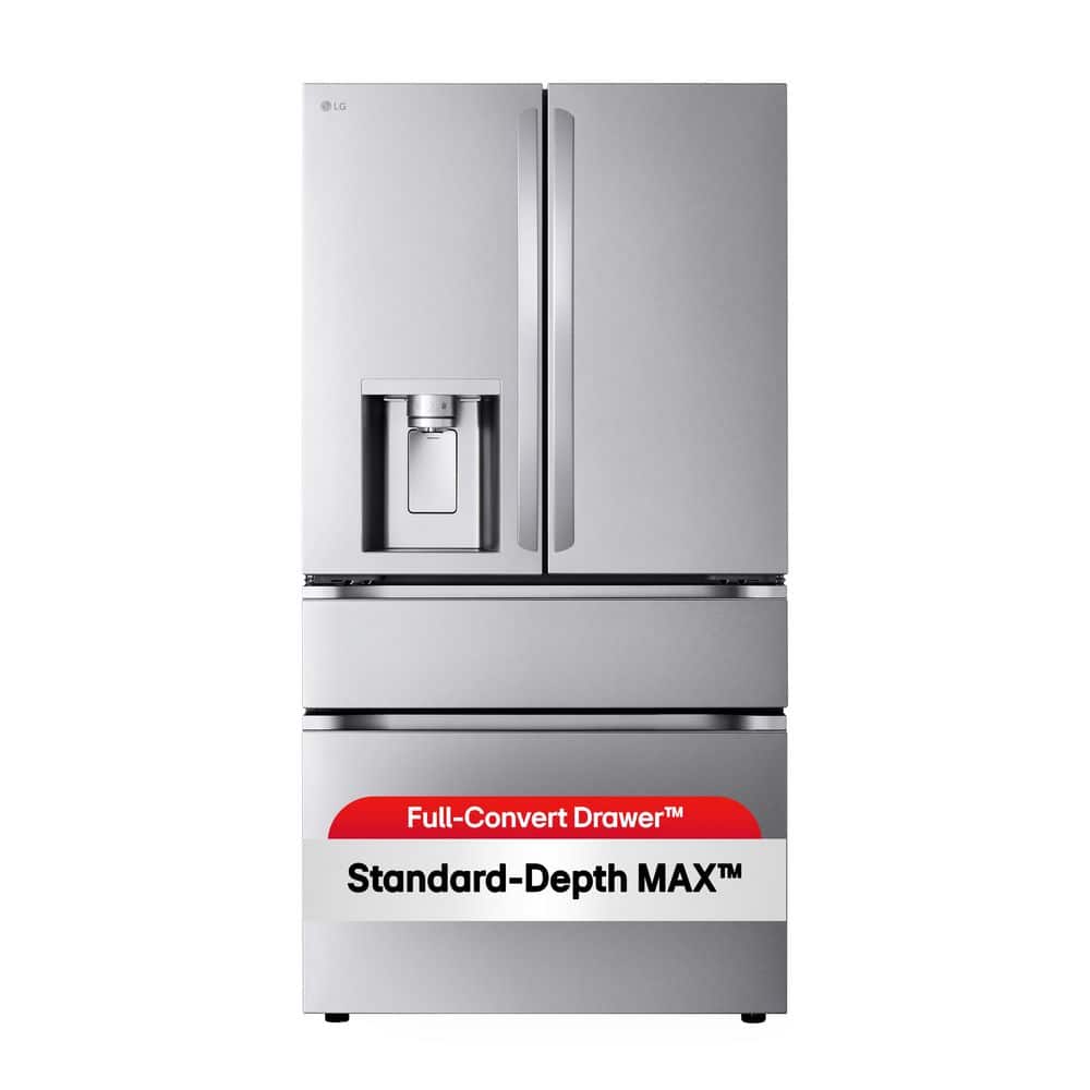 29 cu. ft. SMART Standard Depth MAX French Door Refrigerator with Full Convert Drawer in PrintProof Stainless Steel