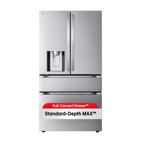 29 cu. ft. SMART Standard Depth MAX French Door Refrigerator with Full Convert Drawer in PrintProof Stainless Steel