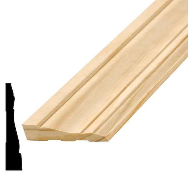 Alexandria Moulding LWM 361 11/16 in. x 3-1/2 in. Pine Wood Casing Molding