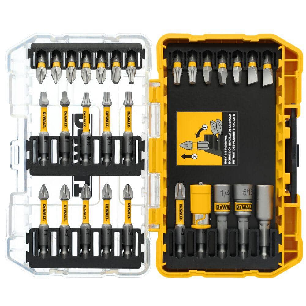 DEWALT MAXFIT ULTRA 1 4 in. Hex Steel Screwdriving Bit Set 30 Piece DWAUMF30SET The Home Depot