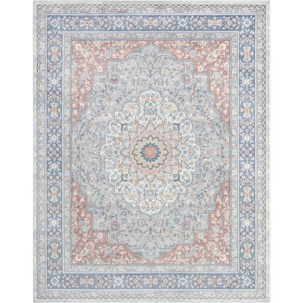 GlowSol Multi Color 5 ft. 3 in. x 7 ft. 3 in. Wilton Collection Floral Pattern Persian Vintage Area Rug