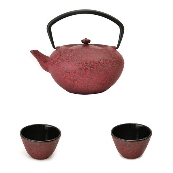 BergHOFF Studio 4.2-Cup Red Cast Iron Teapot Set