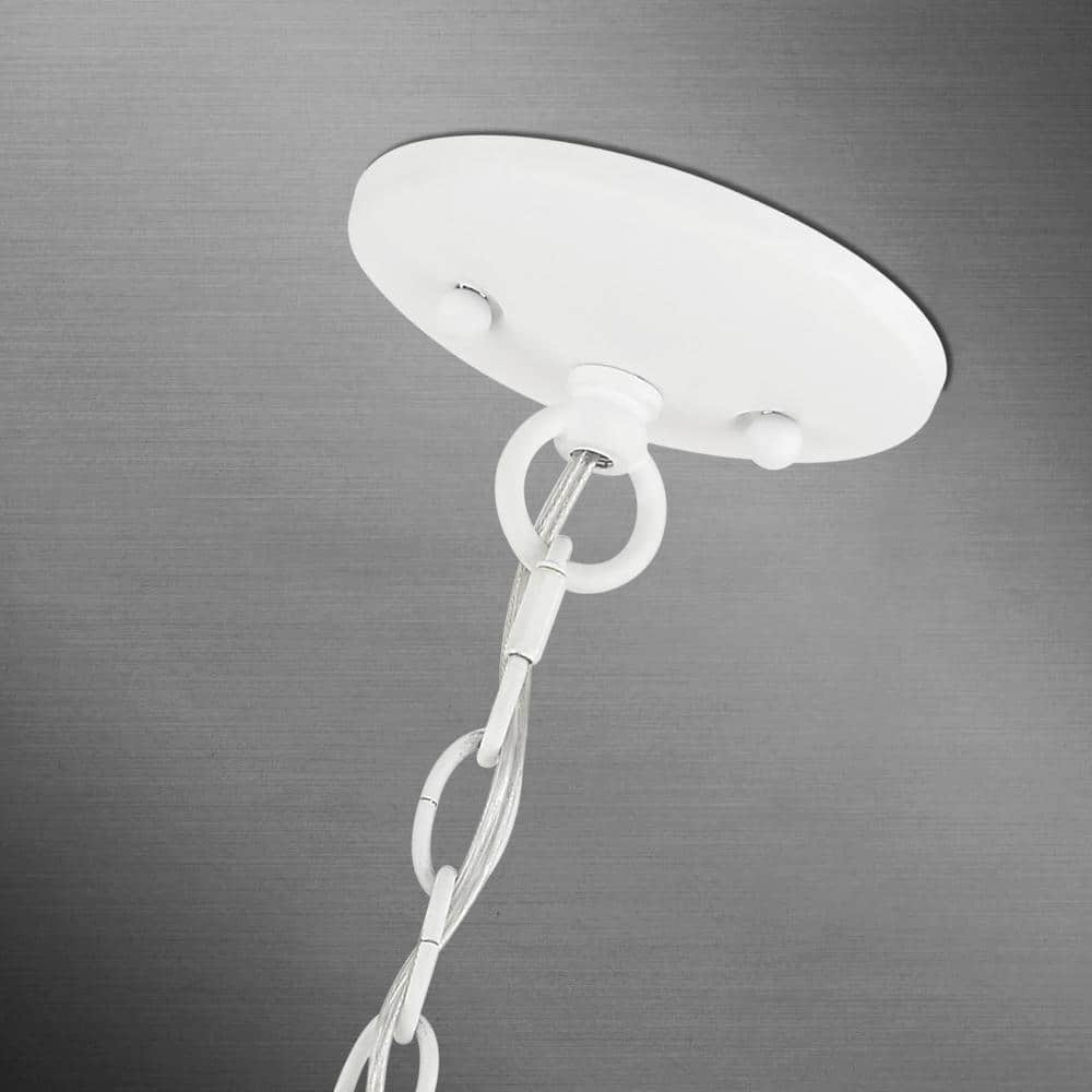 Edinburgh 23" White Glass Drum Pendant Light